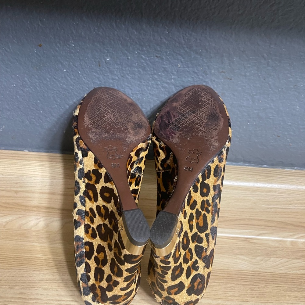 Tory burch" Astoria Wedge Heels Leopard Print Calf - Picture 6 of 16